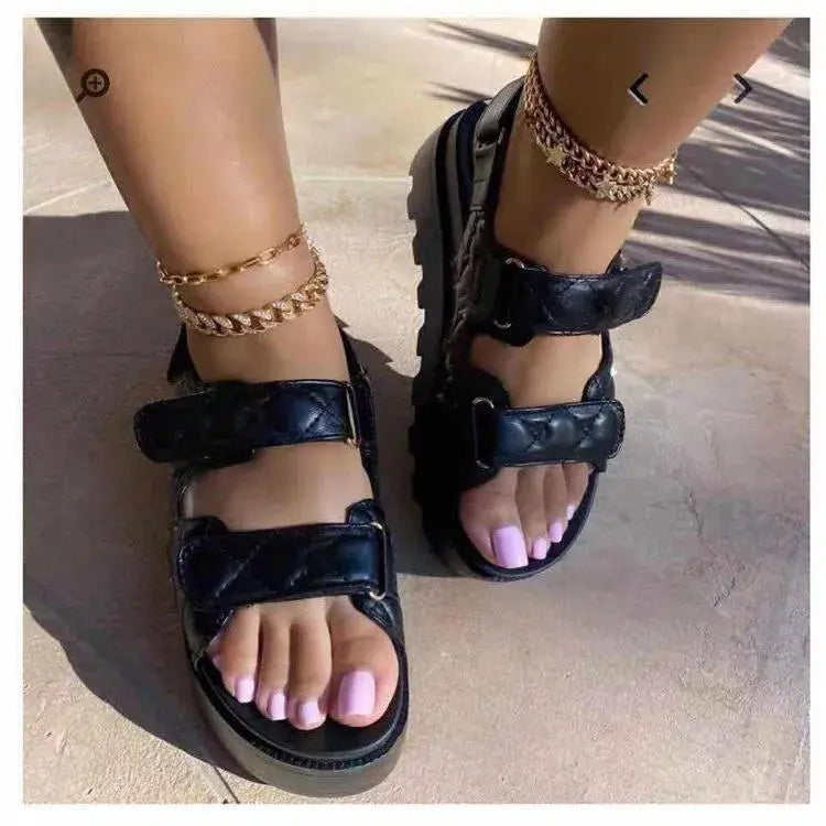 Round Toe Platform Sandals Trendsi