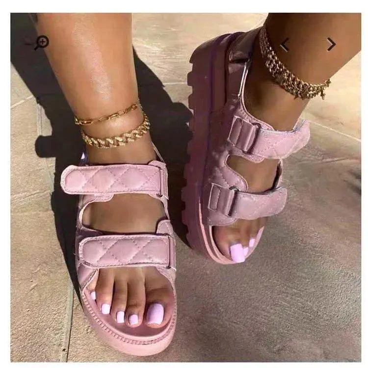 Round Toe Platform Sandals Trendsi
