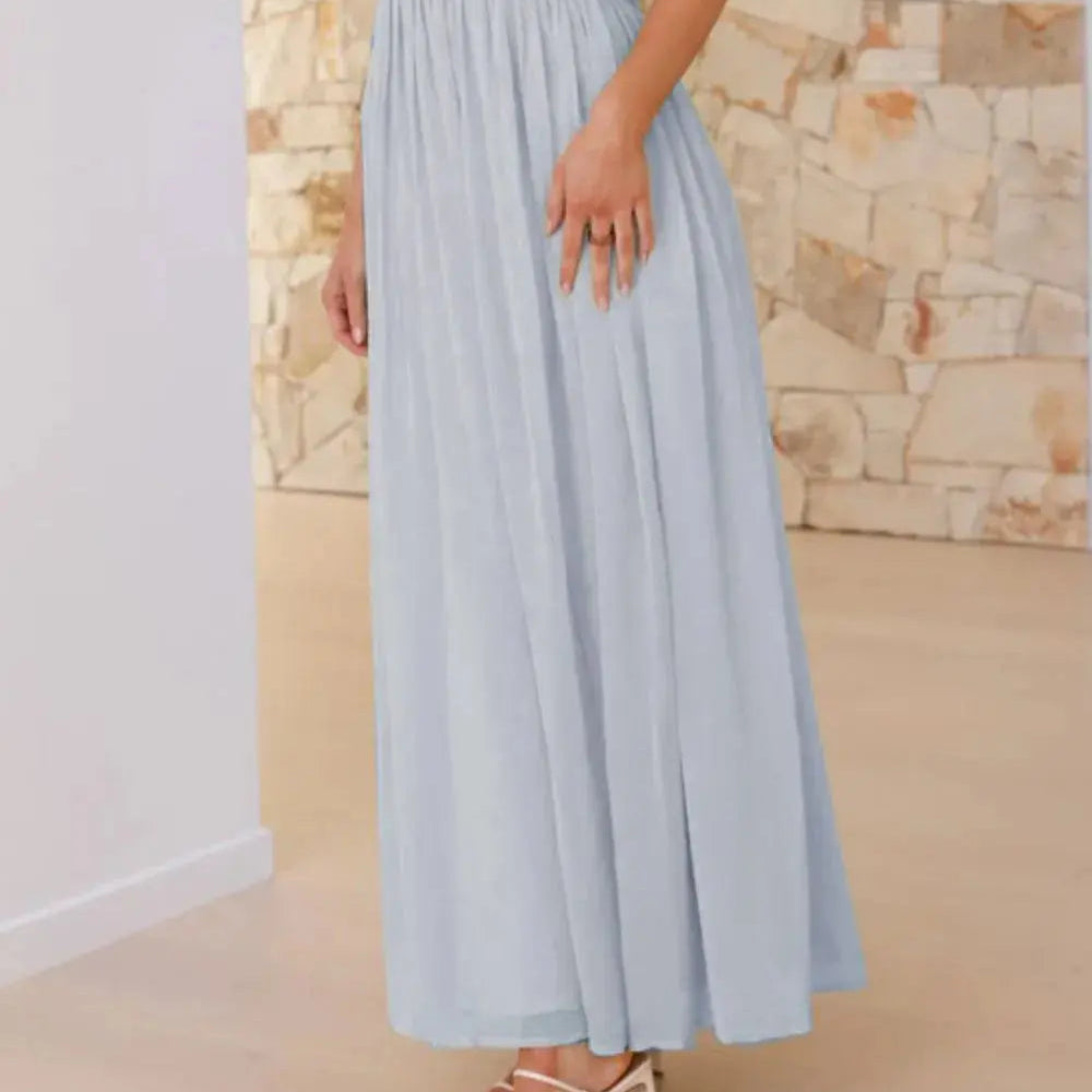 Ruched V-Neck Cami Dress Trendsi