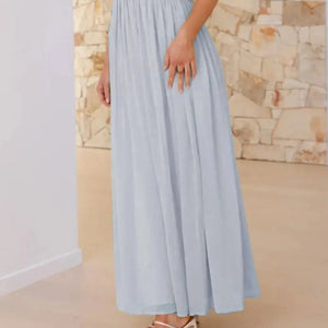 Ruched V-Neck Cami Dress Trendsi