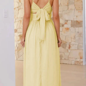 Ruched V-Neck Cami Dress Trendsi