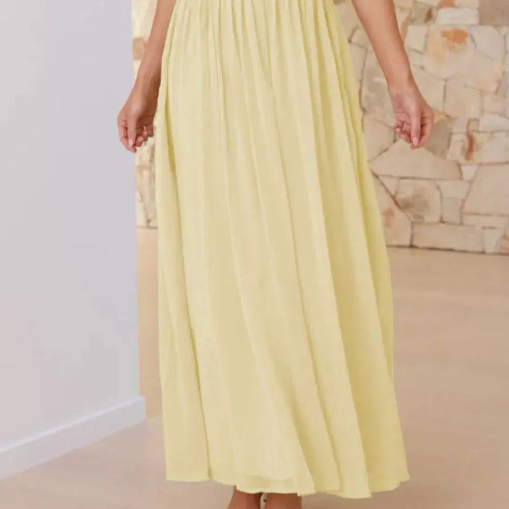 Ruched V-Neck Cami Dress Trendsi