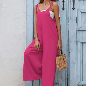 Scoop Neck Spaghetti Strap Jumpsuit Trendsi