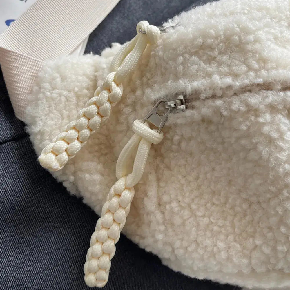 Sherpa Crossbody Bag with Adjustable Strap Trendsi