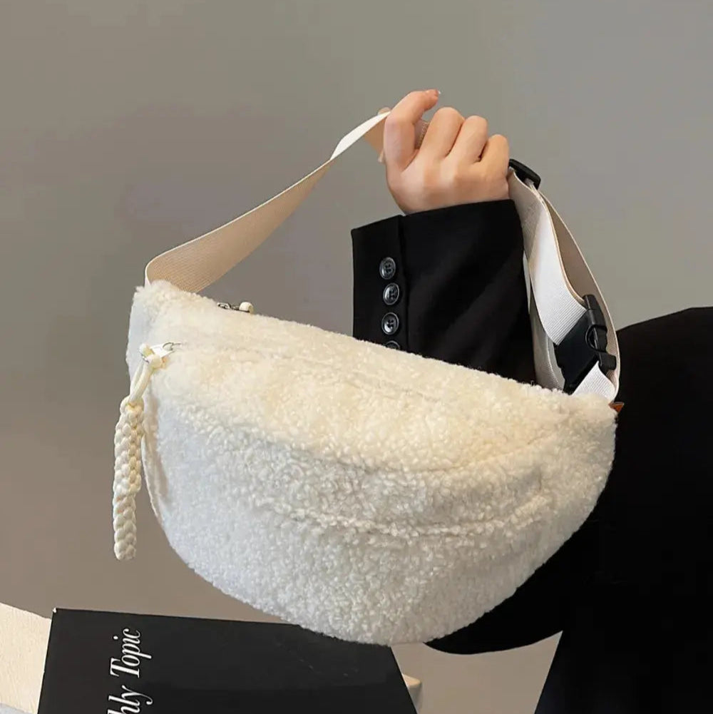 Sherpa Crossbody Bag with Adjustable Strap Trendsi