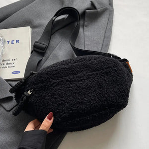 Sherpa Crossbody Bag with Adjustable Strap Trendsi