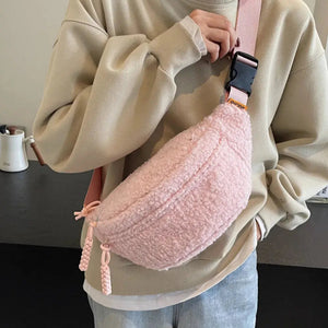 Sherpa Crossbody Bag with Adjustable Strap Trendsi