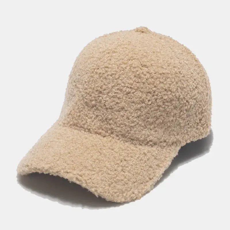 Sherpa Solid Color Baseball Cap Trendsi