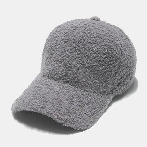Sherpa Solid Color Baseball Cap Trendsi