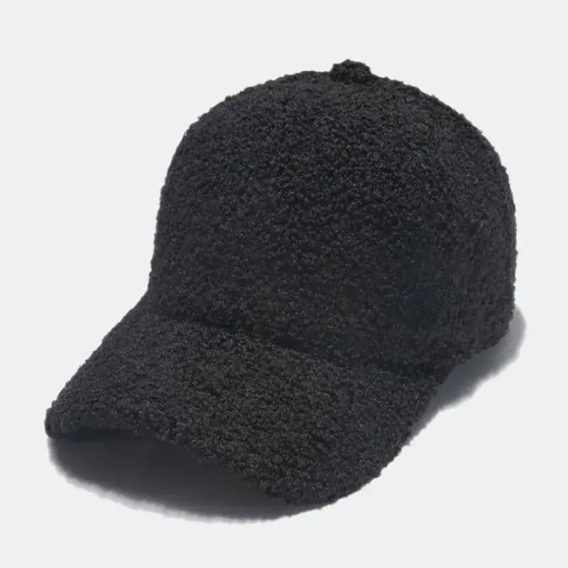Sherpa Solid Color Baseball Cap Trendsi