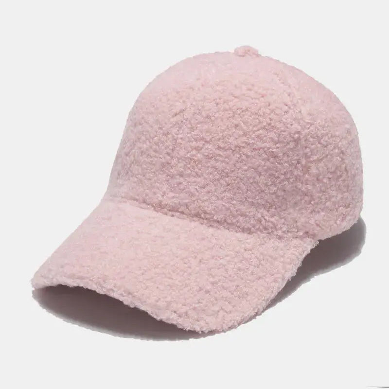 Sherpa Solid Color Baseball Cap Trendsi