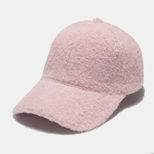 Sherpa Solid Color Baseball Cap Trendsi