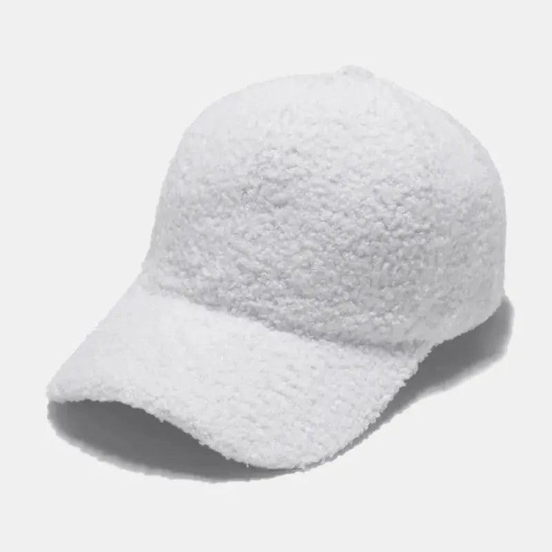 Sherpa Solid Color Baseball Cap Trendsi