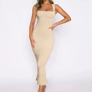 Slit Back Sleeveless Maxi Tank Dress Trendsi