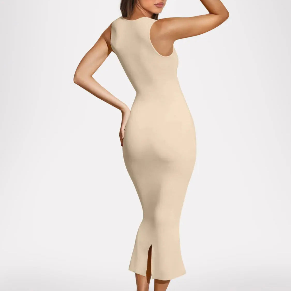 Slit Back Sleeveless Maxi Tank Dress Trendsi