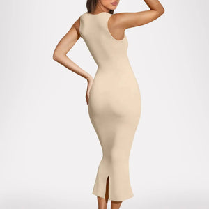 Slit Back Sleeveless Maxi Tank Dress Trendsi