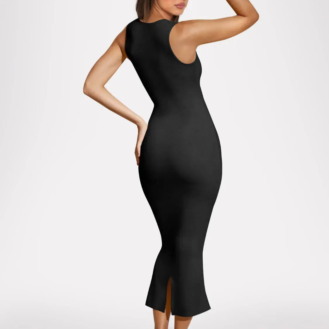 Slit Back Sleeveless Maxi Tank Dress Trendsi