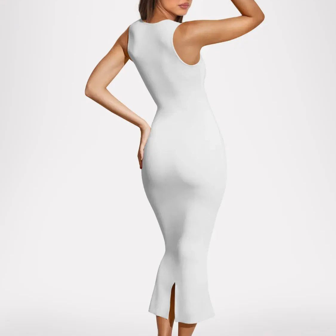 Slit Back Sleeveless Maxi Tank Dress Trendsi