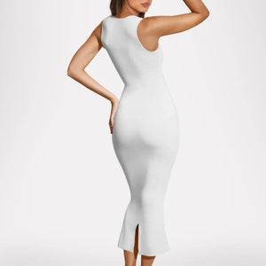 Slit Back Sleeveless Maxi Tank Dress Trendsi