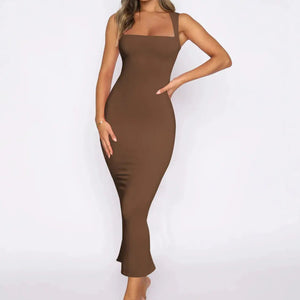 Slit Back Sleeveless Maxi Tank Dress Trendsi