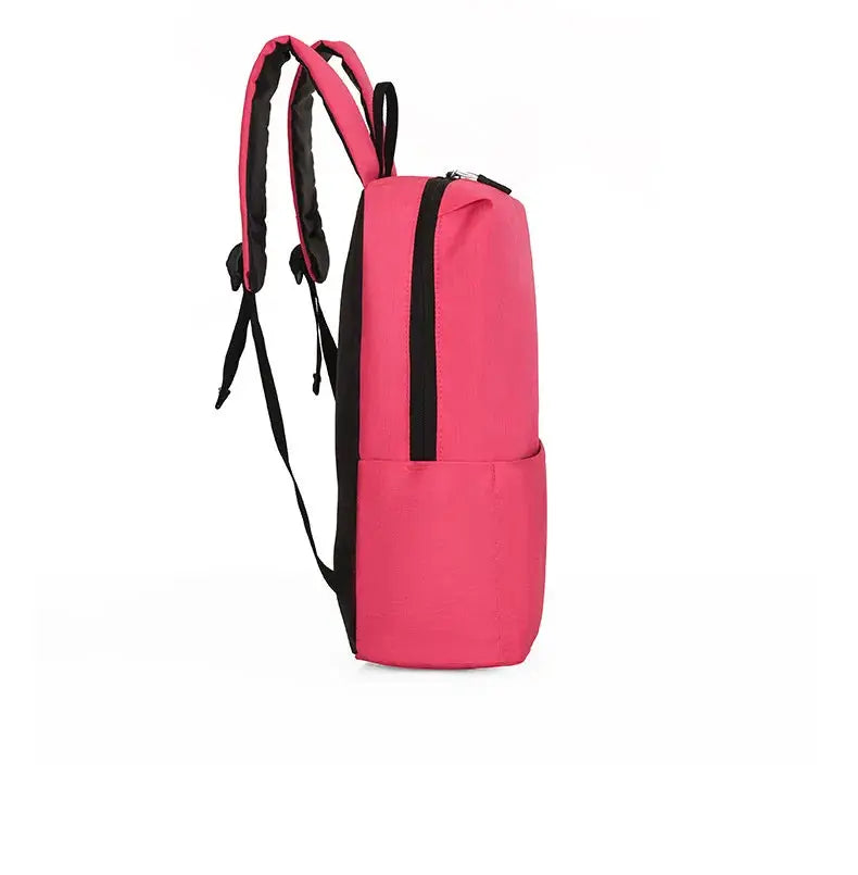 Solid Color Nylon Backpack Bag Trendsi