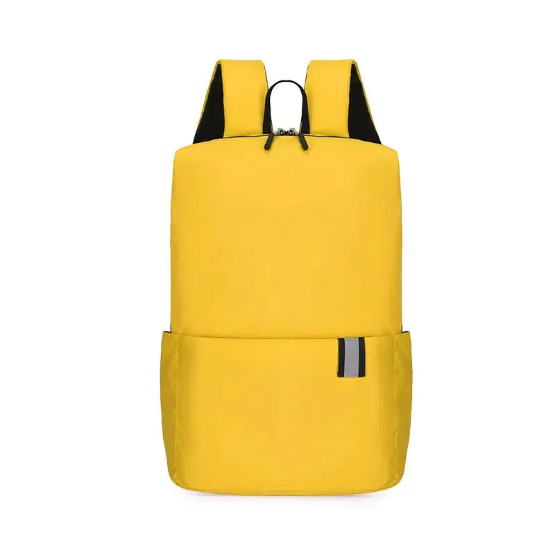 Solid Color Nylon Backpack Bag Trendsi