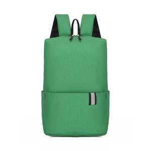 Solid Color Nylon Backpack Bag Trendsi