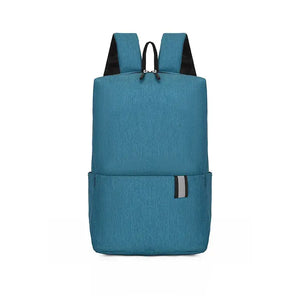 Solid Color Nylon Backpack Bag Trendsi