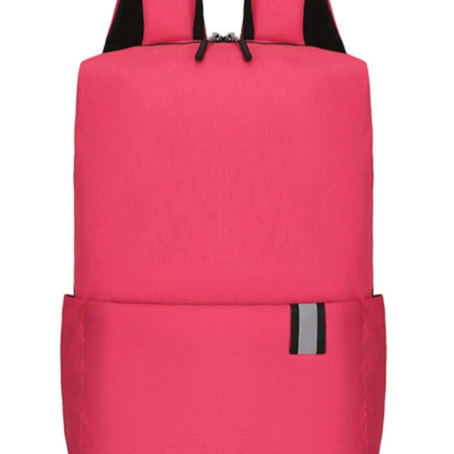 Solid Color Nylon Backpack Bag Trendsi