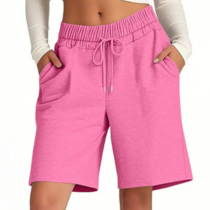 Solid Color Shorts with Pockets Trendsi