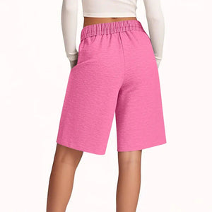 Solid Color Shorts with Pockets Trendsi