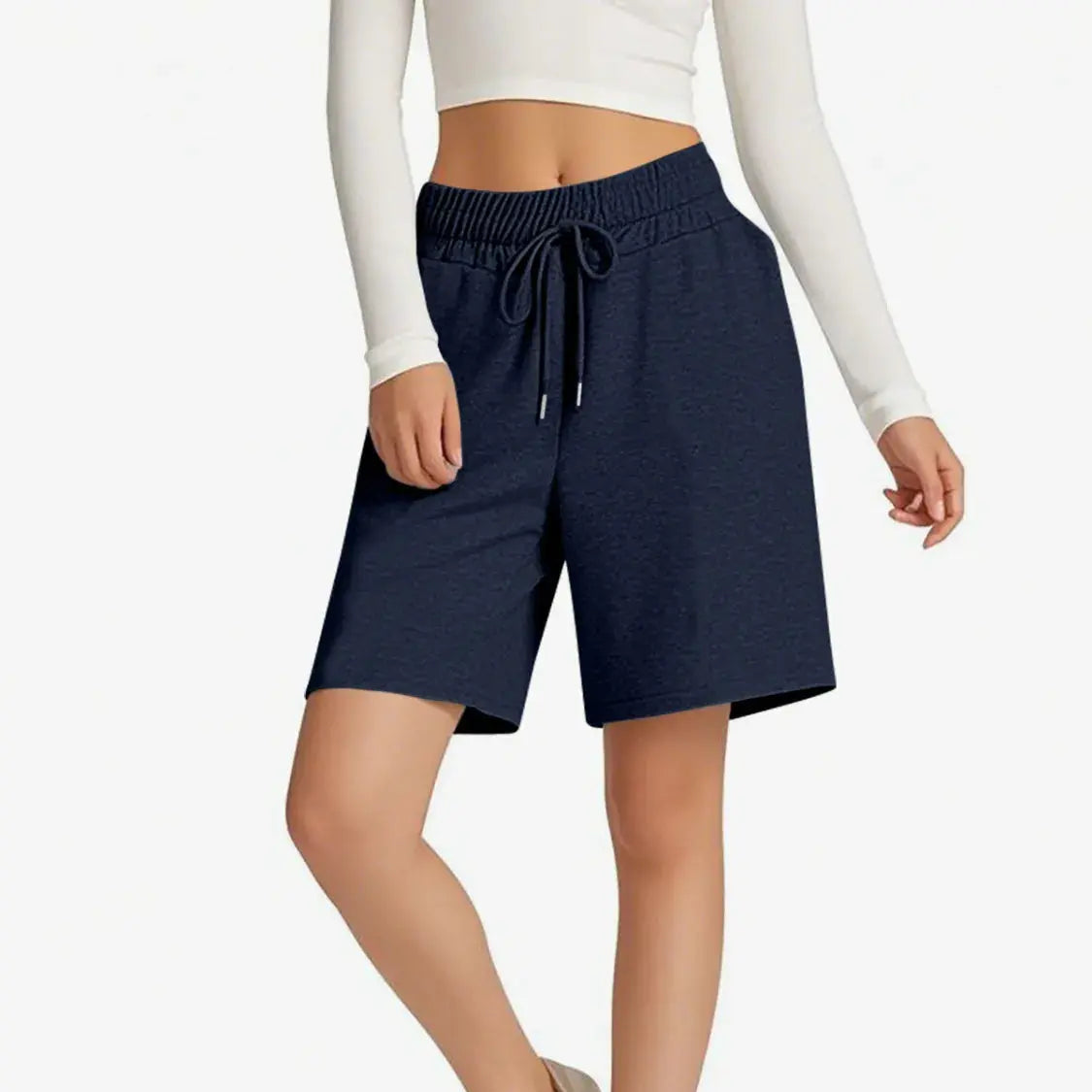 Solid Color Shorts with Pockets Trendsi