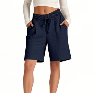 Solid Color Shorts with Pockets Trendsi
