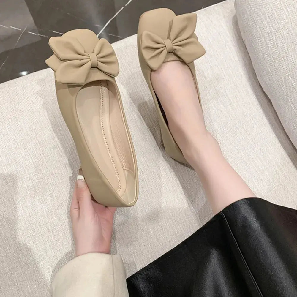 Square Toe Flats Slip-Ons Trendsi