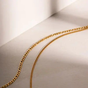 Stainless Steel Double-Layered Necklace Trendsi