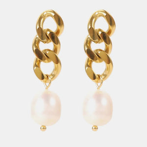 Stainless Steel Pearl Earrings Trendsi