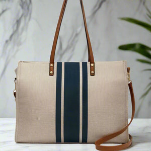 Striped Tote Bag Trendsi