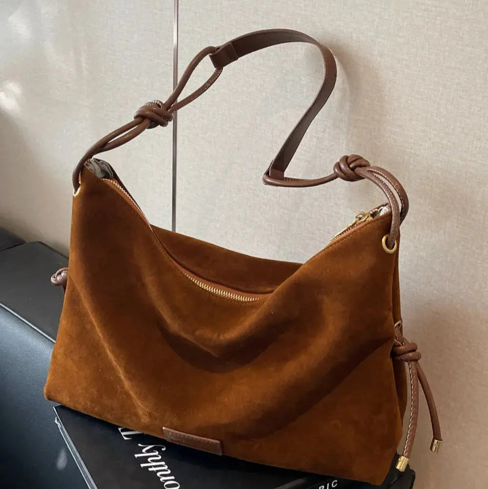 Suede Large Shoulder Bag Trendsi