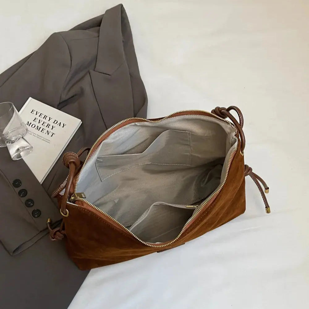 Suede Large Shoulder Bag Trendsi