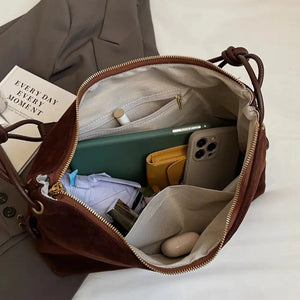 Suede Large Shoulder Bag Trendsi