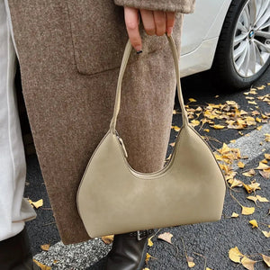 Suede Shoulder Bag with Zip Trendsi