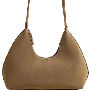Suede Shoulder Bag with Zip Trendsi