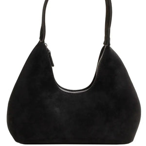 Suede Shoulder Bag with Zip Trendsi