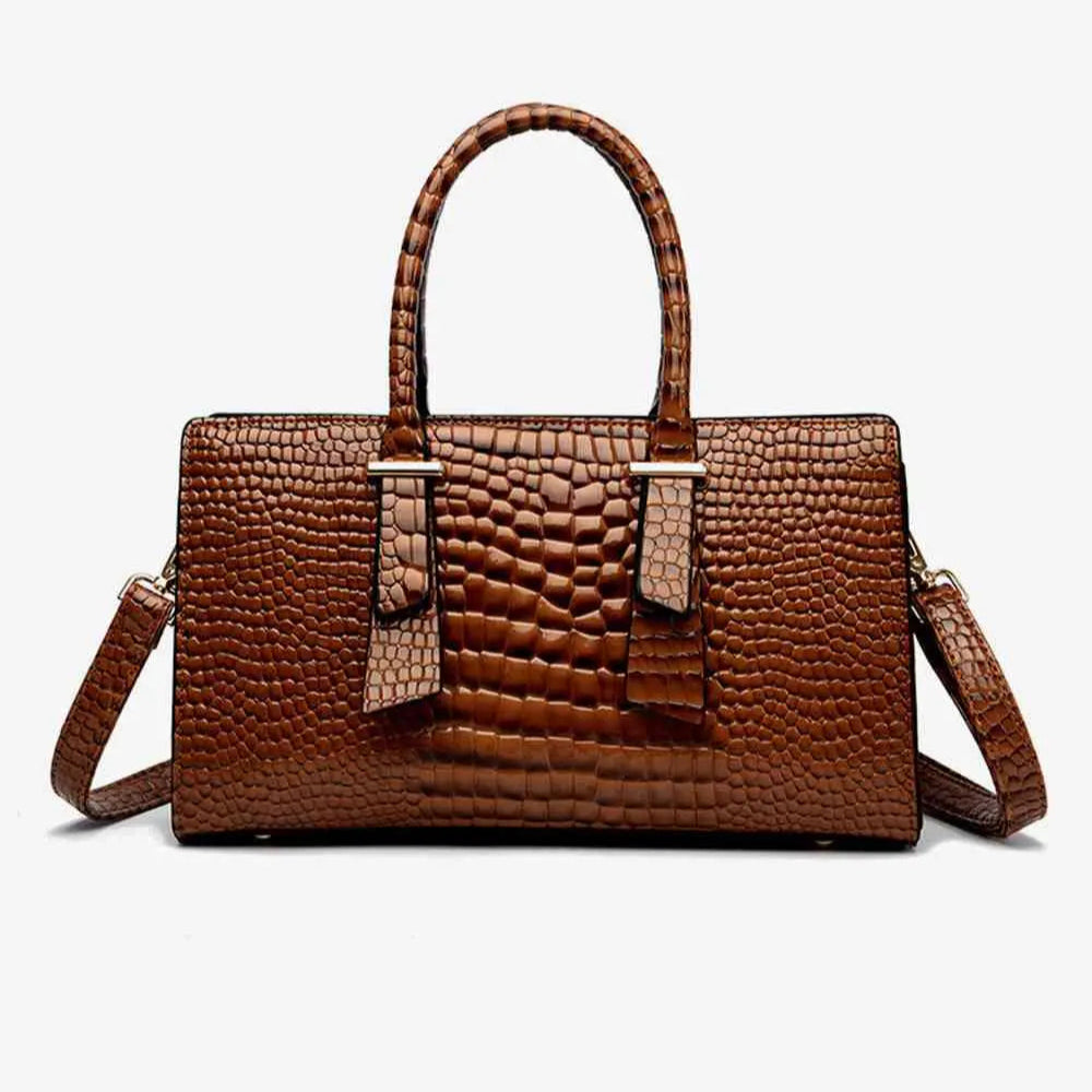 Textured PU Leather Handbag Trendsi