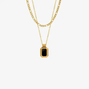 Titanium Steel Gold-Plated Pendant Necklace Trendsi