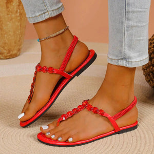 Toe Post Flats Sandals Trendsi