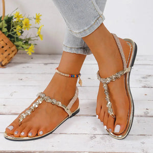 Toe Post Flats Sandals Trendsi