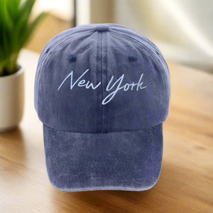 Zenana Washed Embroidered City Baseball Cap Trendsi