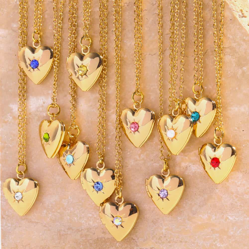 Zircon Heart Shape 14K Gold-Plated Pendant Necklace Trendsi