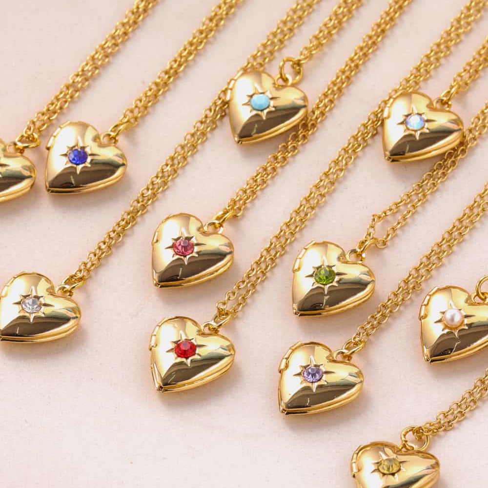 Zircon Heart Shape 14K Gold-Plated Pendant Necklace Trendsi